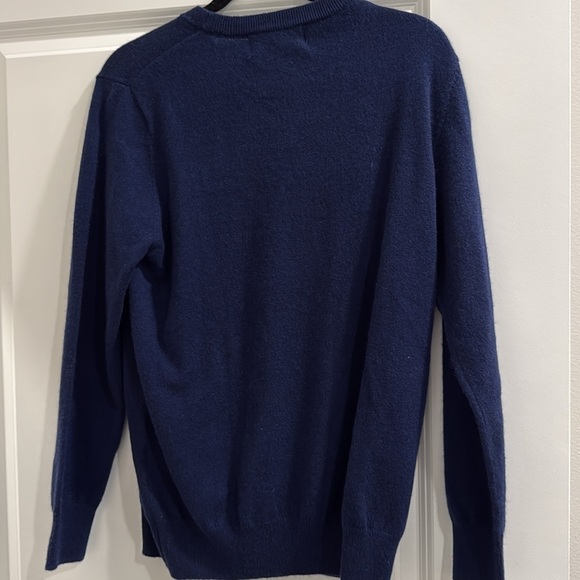 NWT Men's Navy Sweater 💯 merino wool - Picture 4 of 4